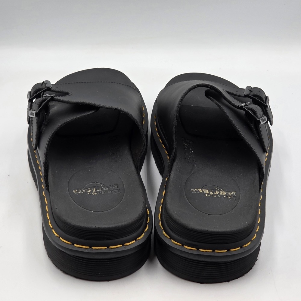 Dr Martens Dax Mens 12 Black Leather Sandals Slides EU 46 UK 11 - Picture 8 of 10